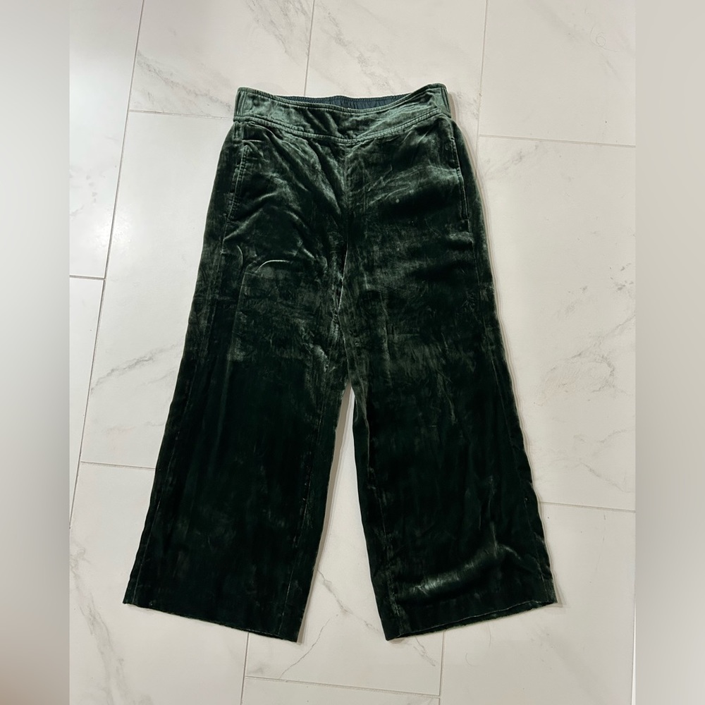 Madewell Huston Pants in Green Velvet